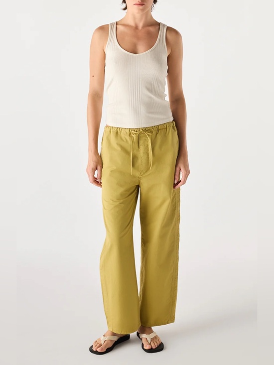 AMO Pants - Amo Denim Simone Barrel Poplin Drawstring Pants in Sprig - NWT